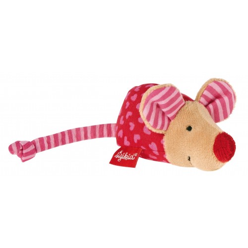 Игрушка хваталка для малыша sigikid,  Розовая Мышка,   коллекция Красные Звезды